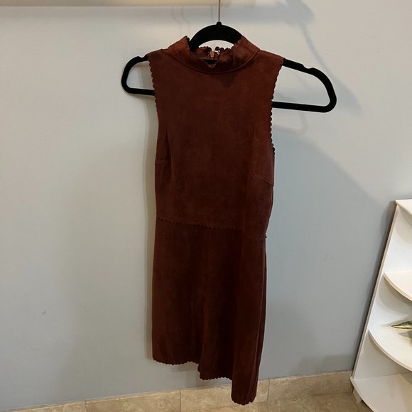 Soprano Dresses & Skirts - Soprano Brown Suede Dress